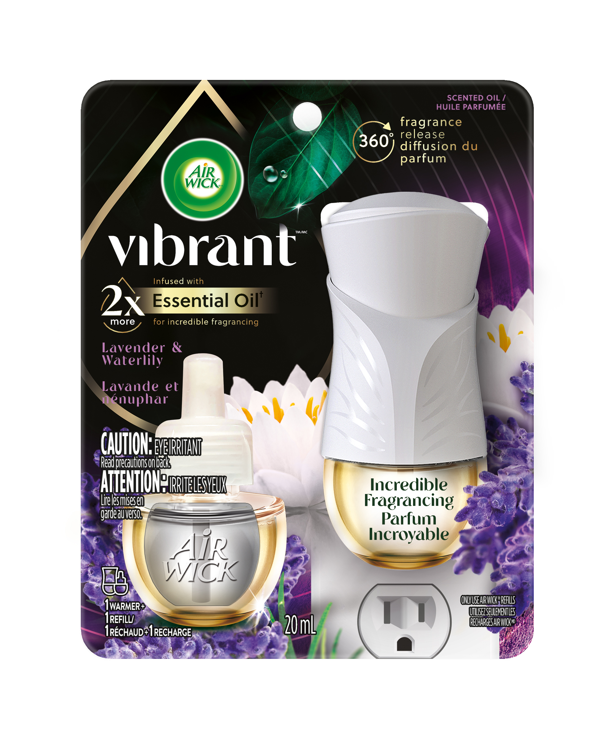 AIR WICK® Scented Oil - Lavender & Waterlily (Vibrant) - Kit (Canada)